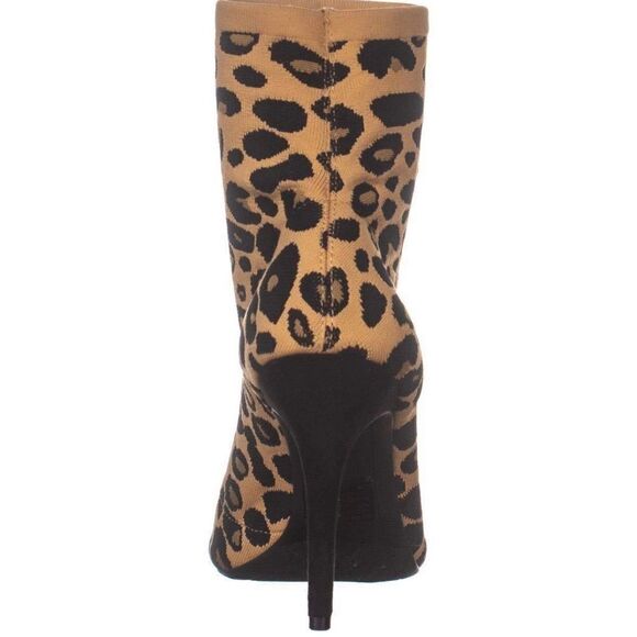Inc open toe Leopard Heeled Sock Boot Mocha Mousse size 8 M retail$119 - Picture 6 of 10